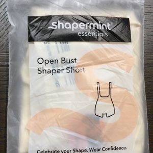 New Shapermint Open Bust Bodysuit Shaper Short- Open Split Gusset.